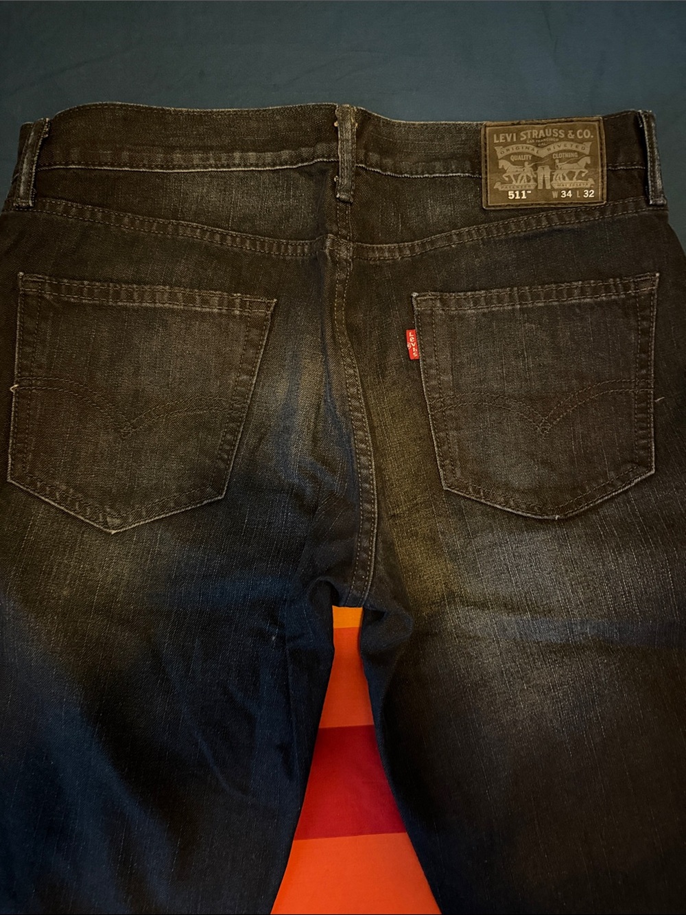 Levi's Men's Slim Straight Jeans - Dark Black Wash
